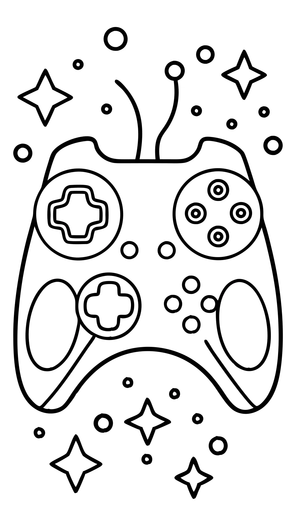 game controller coloring page